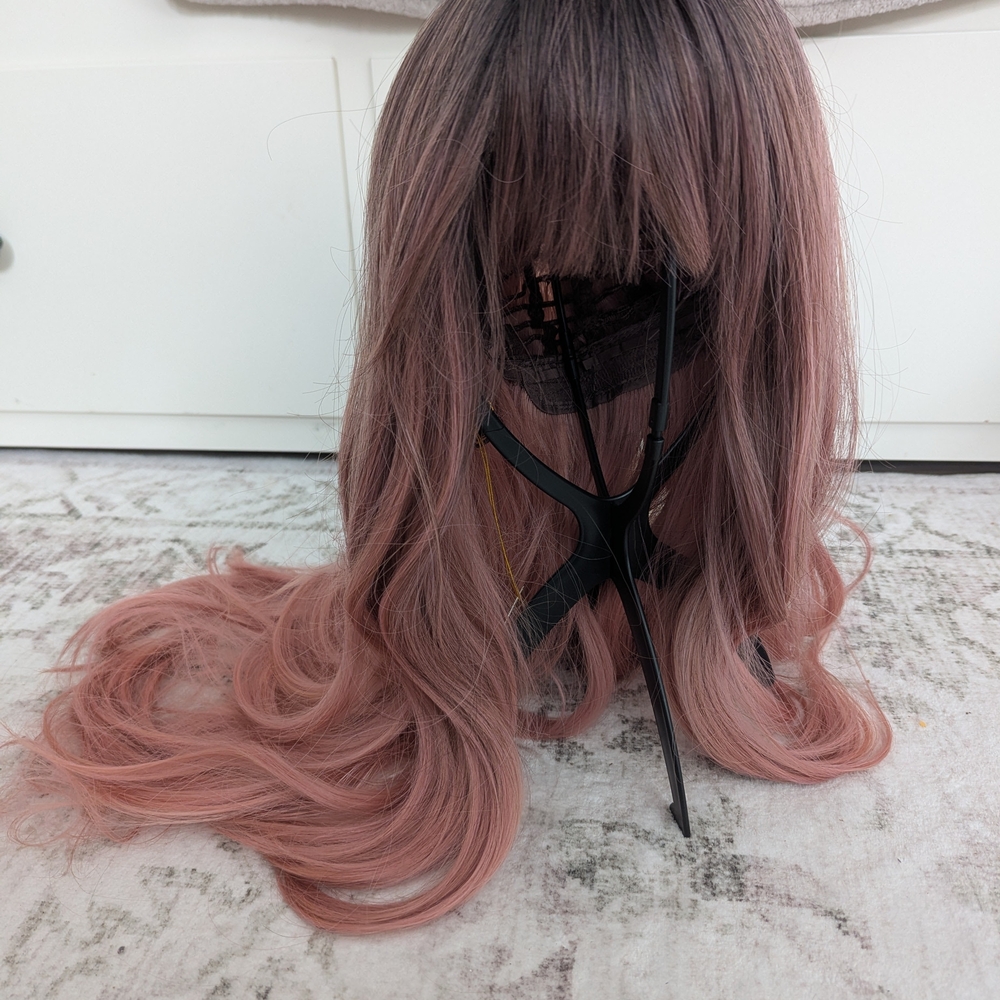 Elegant Pink Ombre Wig